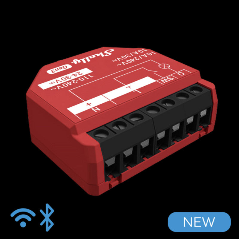 Sma Shelly 1PM Gen 3 – Smart Relay 16A AC/DC WiFi/BT PM