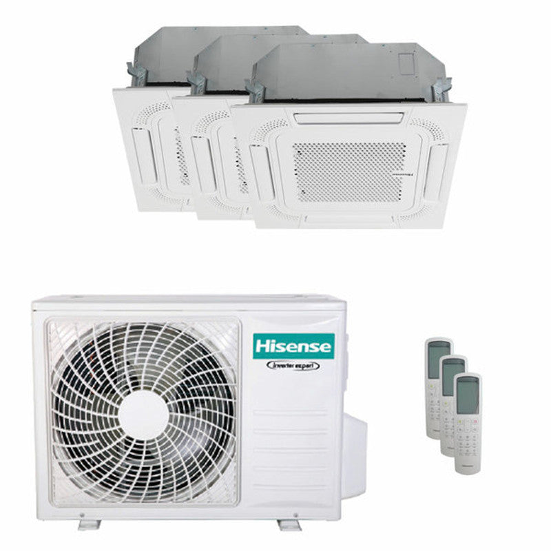 Hisense Cassetta ACT Test-Split-Klimaanlage 9000+9000+12000 BTU Inverter A++