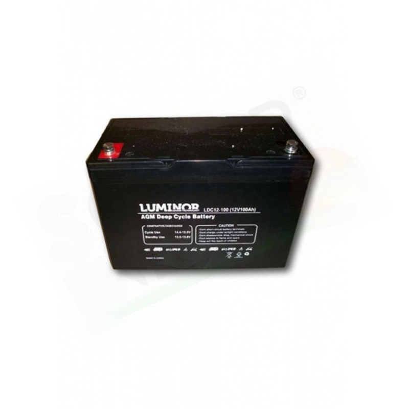 LUMINOR LDC12-100 – STATIONÄRE AGM-TIEFZYKLUS-BATTERIE 12V 100AH
