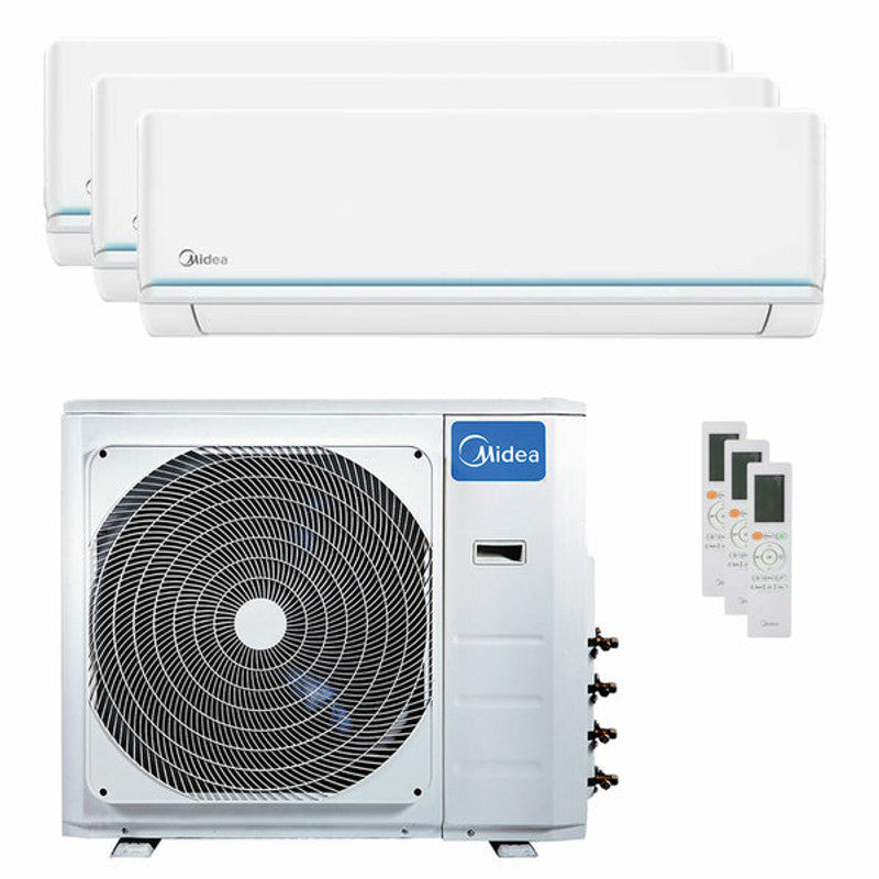 Midea Evolution Test-Split-Klimaanlage 9000+9000+18000 BTU Inverter A++-Einheit