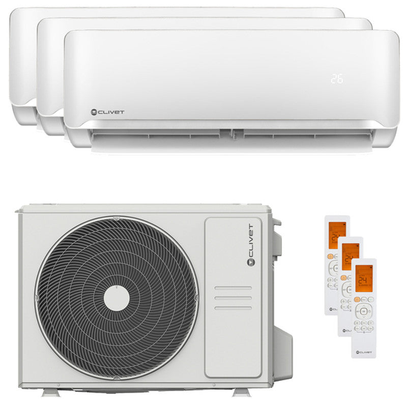 Clivet Essential 2 Test-Split-Klimaanlage 9000+9000+9000 BTU Inverter A++ un