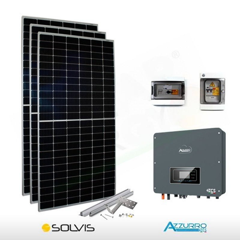 Zcs PHOTOVOLTAIK-KIT 3,2 KW SOLVIS – ZCS FÜR DIE LAGERUNG VORBEREITET (KOMPLETT)