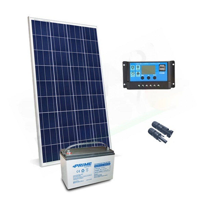 Solar-Kit SOLAR KIT PRO 150W 12V – 150W PHOTOVOLTAIKMODUL / 10A REGLER / 1 BATTERIE