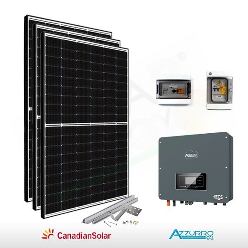 Canadian Solar PHOTOVOLTAIK-KIT 3,2 KW CANADIAN SOLAR – ZCS FÜR DIE SPEICHERUNG VORBEREITET (KOMPLETT)