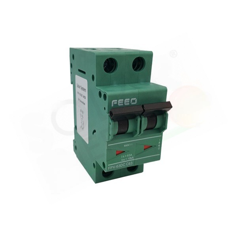Interruttore MAGNETOTHERMISCHER AUTOMATIKSCHALTER DC 800 VDC 63 A 2P