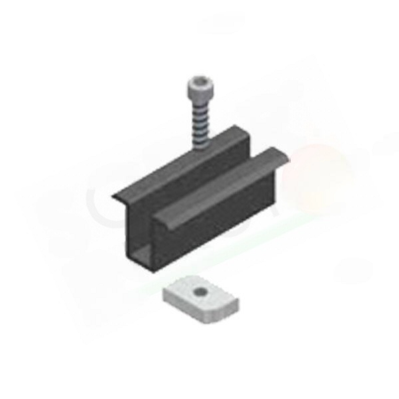 10 X ZENTRALE KLEMME MIT EXZENTERBLOCK UND SCHRAUBE VON 34 BIS 38 MM (SCHWARZ)