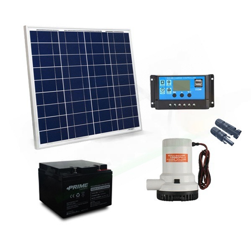 Solar-Kit SOLAR-BEWÄSSERUNGSSATZ 50 W 12 V HÖHE 3,5 MT DURCHFLUSS 82 L/M