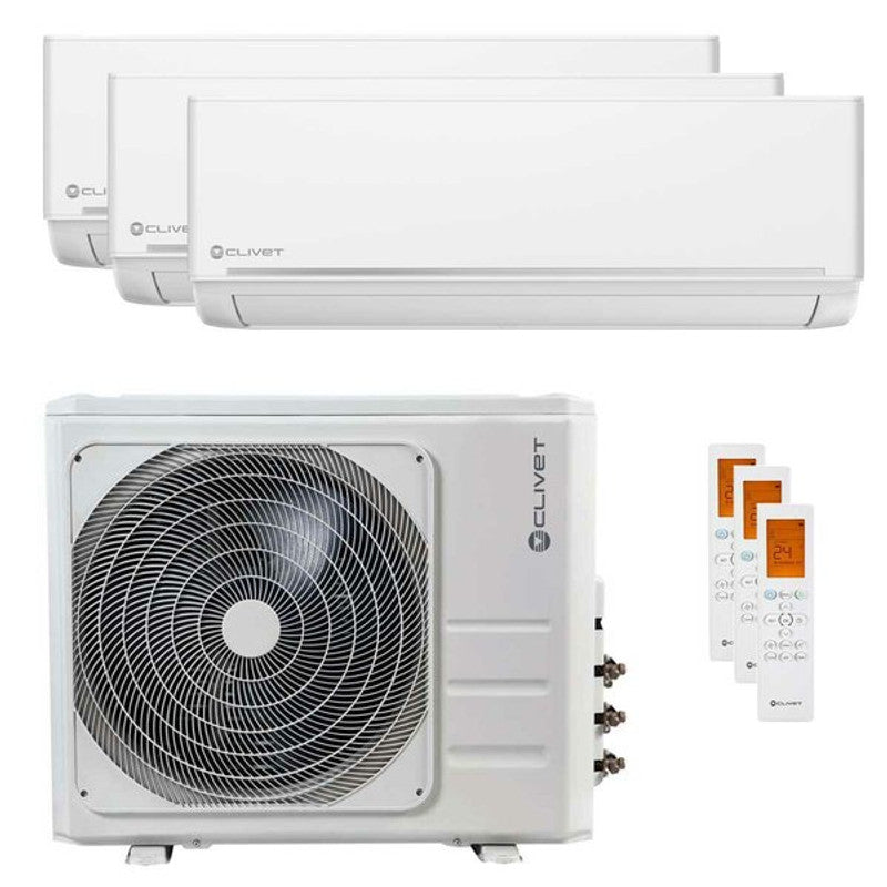 Clivet EZCool Test-Split-Klimaanlage 9000+12000+24000 BTU Inverter A++-Gerät