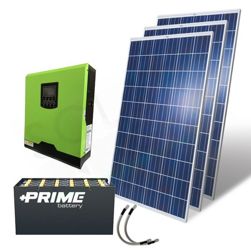 Solar-Kit OFFNETES PHOTOVOLTAIK-KIT 1,6 KW 24 V MIT OPZS 3000 AH-BATTERIEN