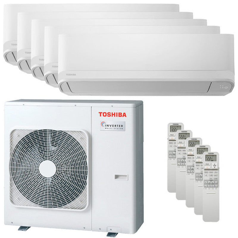 Sma Toshiba Seiya Smart Penta-Split-Klimaanlage 9000+9000+9000+9000+12000 BTU umgekehrt