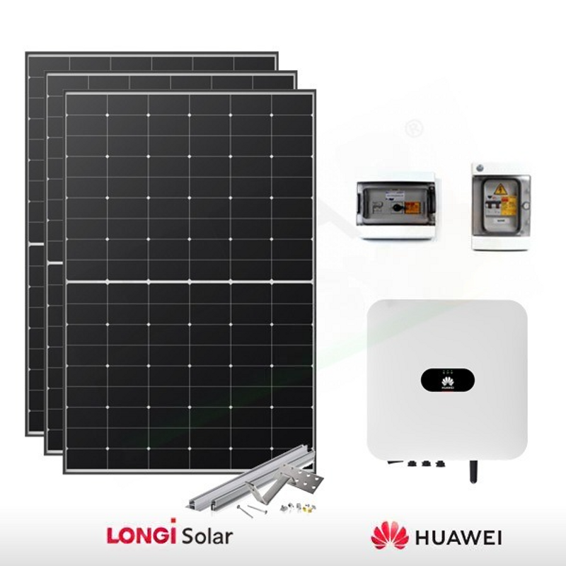 Longi Solar PHOTOVOLTAIK-KIT 3,5 KW LONGI SOLAR – HUAWEI FÜR DIE SPEICHERUNG VORBEREITET (KOMPLETT)