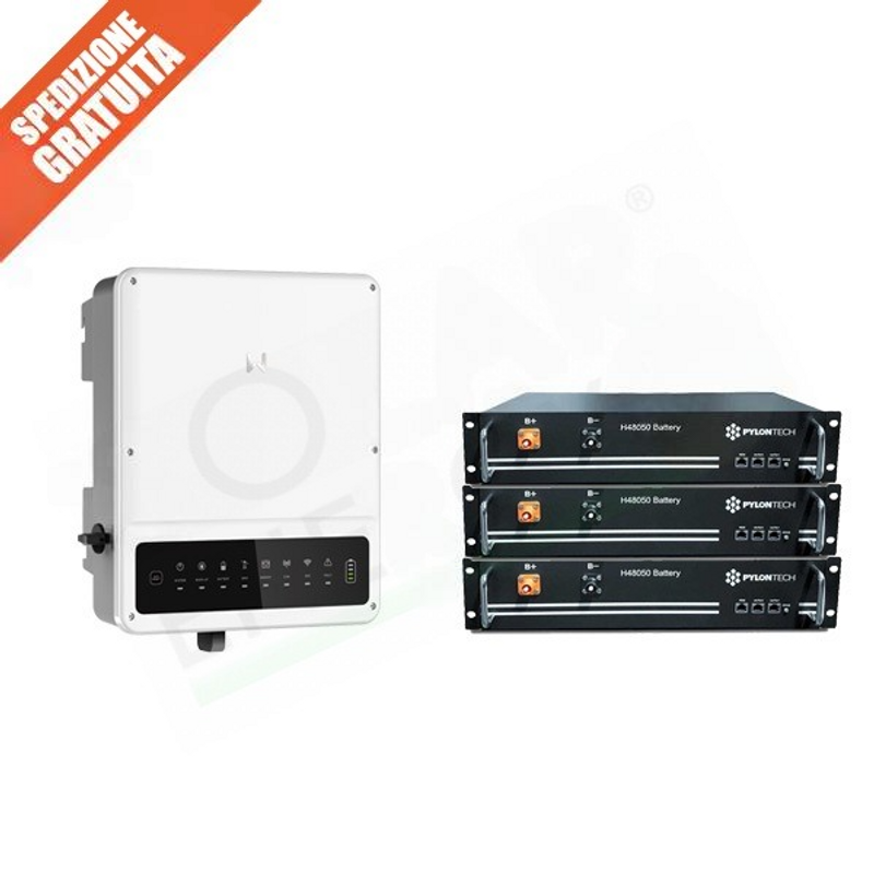 GOODWE PYLONTECH SPEICHERKIT – GW6000-EH 6 KW INVERTER UND H48050 7,2 KW BATTERIE