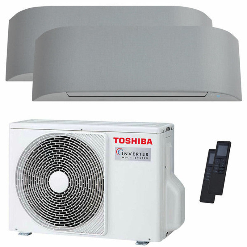 Toshiba Haori Dual-Split-Klimaanlage 7000+16000 BTU Wechselrichter A++ WLAN-Einheit und