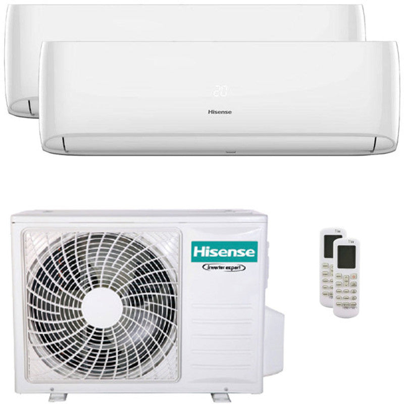 Hisense Hi-Comfort Dual-Split-Klimaanlage 9000+18000 BTU Inverter A++ WLAN un