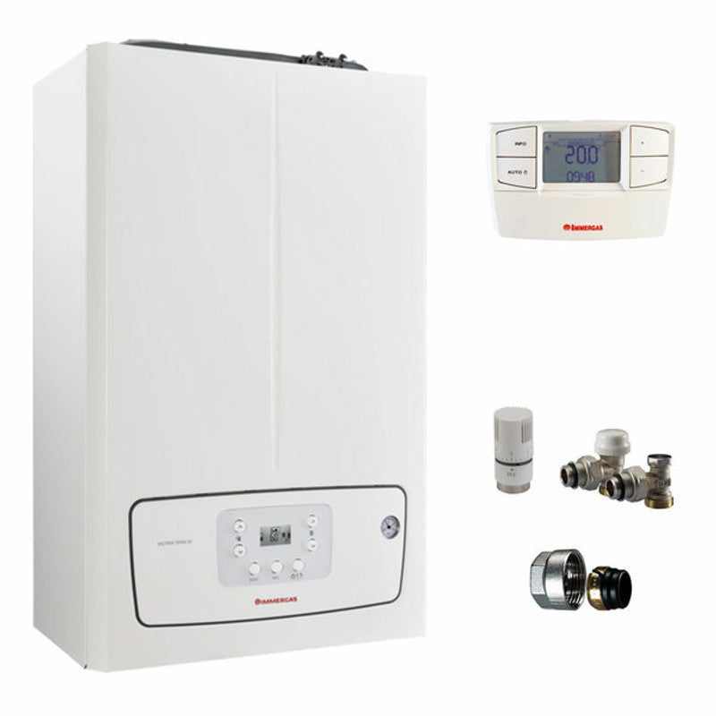 Immergas Victrix Tera 28 V2 Brennwertkessel mit versiegelter Kammer, 28 kW Methan