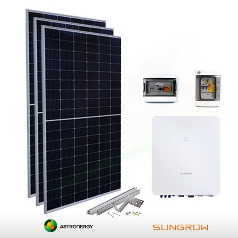 Astronergy PHOTOVOLTAIK-KIT 6,4 KW DREIPHASIG ASTNERGY – SUNGROW FÜR DIE LAGERUNG VORBEREITET (C