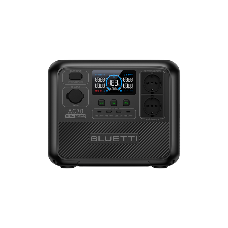 BLUETTI AC70 Kraftwerk | 1.000 W 768 Wh