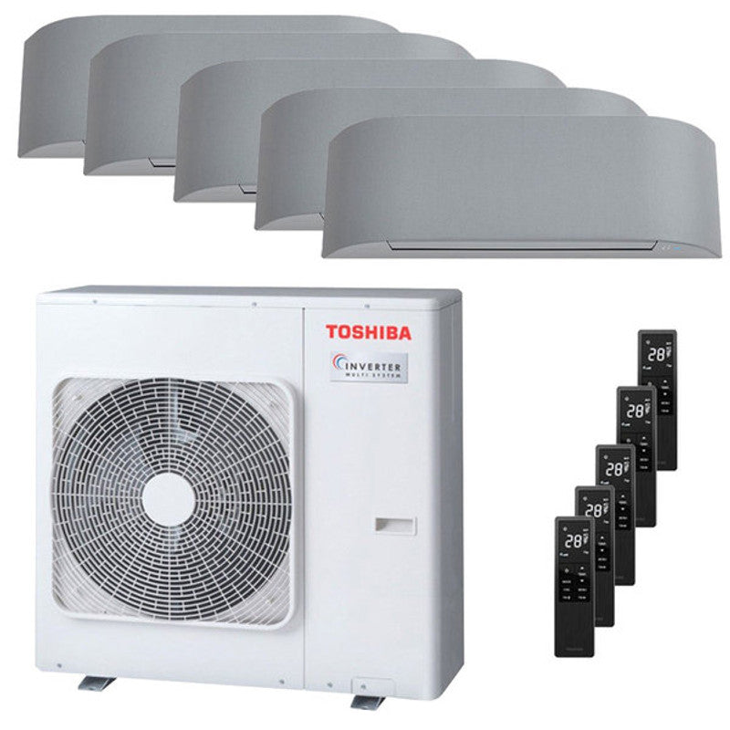Toshiba Haori Penta Split-Klimaanlage 9000+9000+9000+12000+16000 BTU Wechselrichter