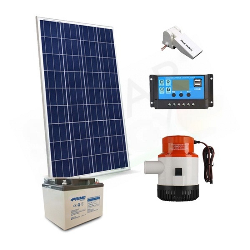 Solar-Kit SOLAR-BEWÄSSERUNGS-KIT 80W 12V HÖHE 3 MT DURCHFLUSS 194 L/M MIT SCHWIMMER