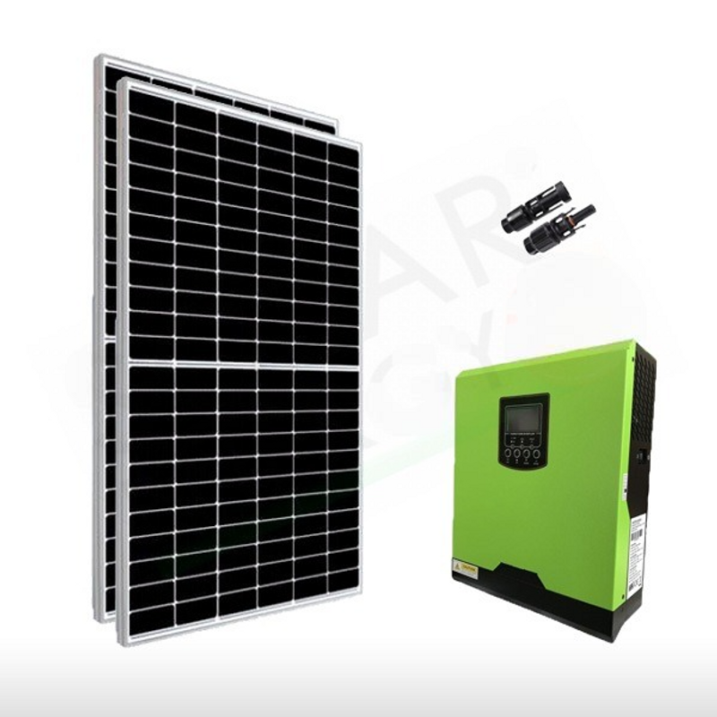 Solar-Kit BASIC OFF-GRID PHOTOVOLTAIK-KIT 860 W 24 V MIT MONOKRISTALLEN MODULEN