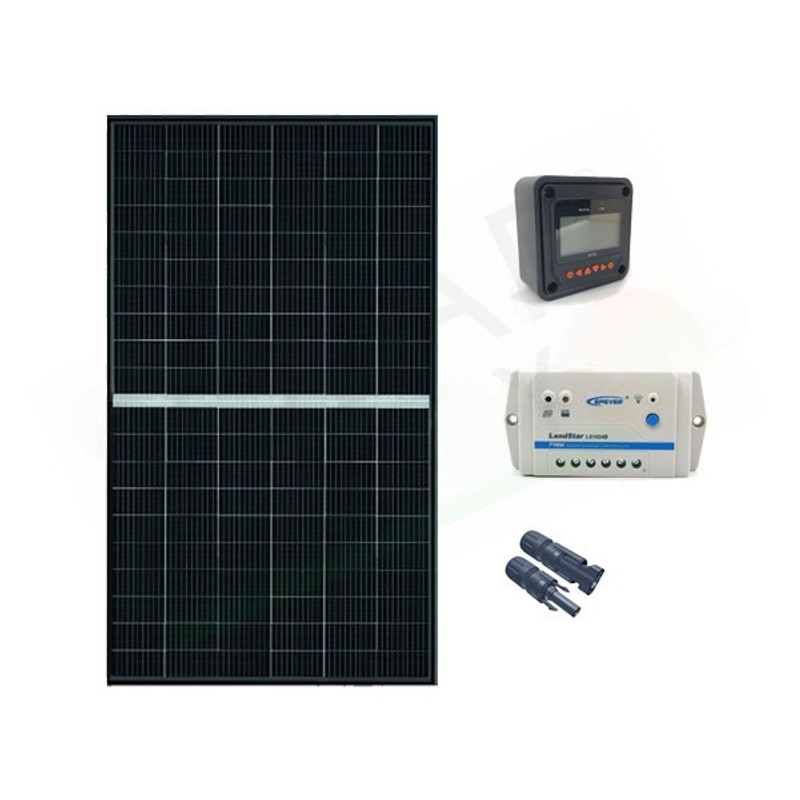 Solar-Kit BASIC SOLAR KIT 410W 24V – 410W PHOTOVOLTAIKMODUL 20A PWM-REGLER MIT DISPLAY