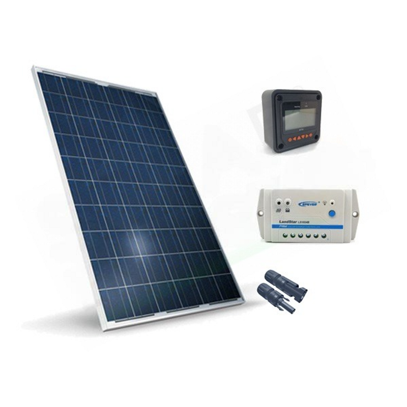 Solar-Kit GRUNDLEGENDES SOLAR-KIT 280 W 24 V – 280 W PHOTOVOLTAIKMODUL 10 A PWM-REGLER MIT DISPLAY