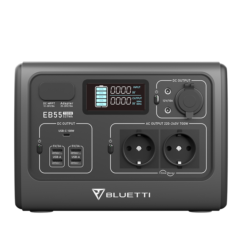 BLUETTI EB55 Tragbares Kraftwerk | 700W 537Wh