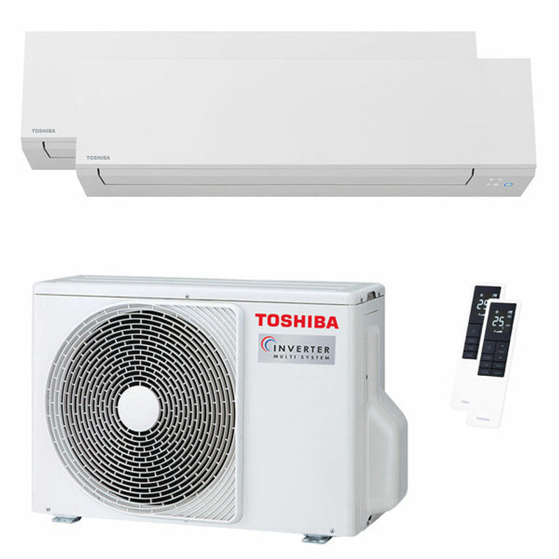 Toshiba SHORAI Edge White Dual-Split-Klimaanlage 5000+7000 BTU Inverter A++ m