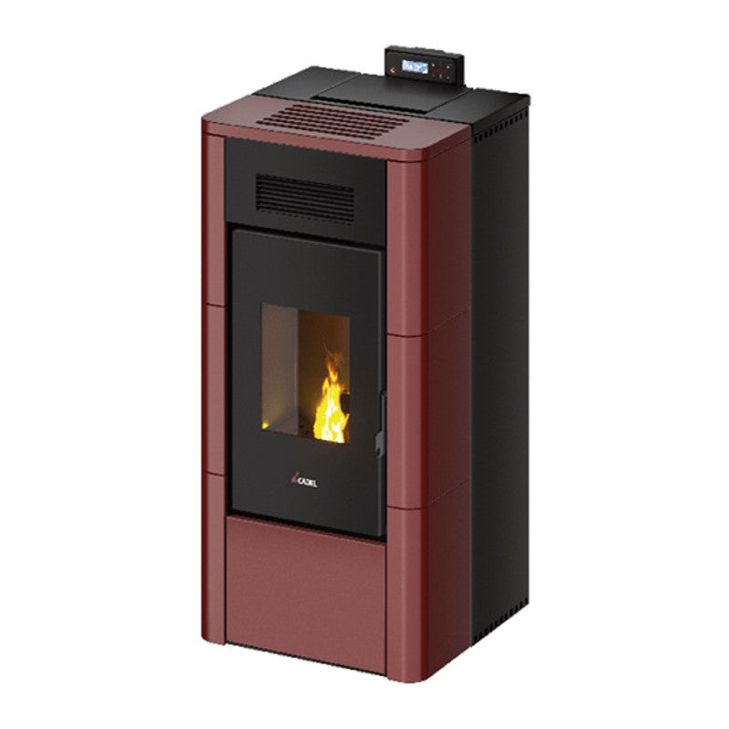 Cadel Idro River 23 H2O CADEL Pelletofen rote Majolika 22,8 kW Wasser + ACS-Kit +