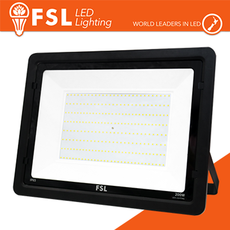 Strahler Außenstrahler Schwarz 200W - IP65 115° 6500K