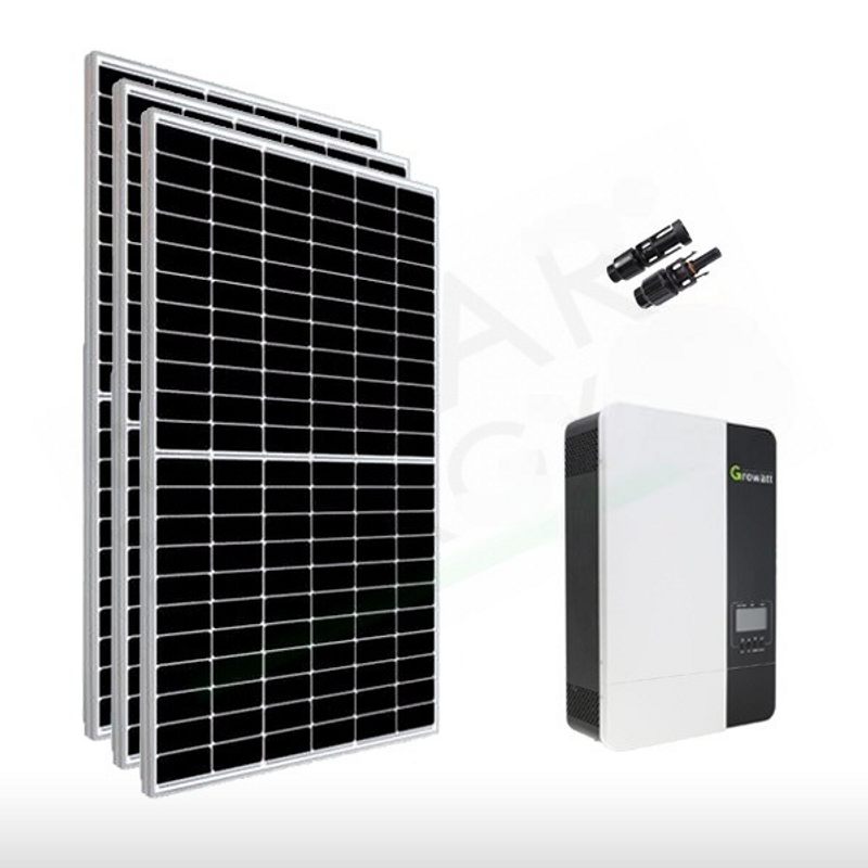 Solar-Kit BASIC OFF-GRID PHOTOVOLTAIK-KIT 3,4 KW 48 V MIT MONOKRISTALLEN MODULEN