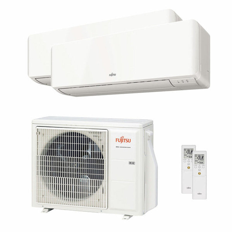 Fujitsu-Klimaanlage KM-Serie WiFi Dual Split 9000+9000 BTU Inverter A+++-Einheit