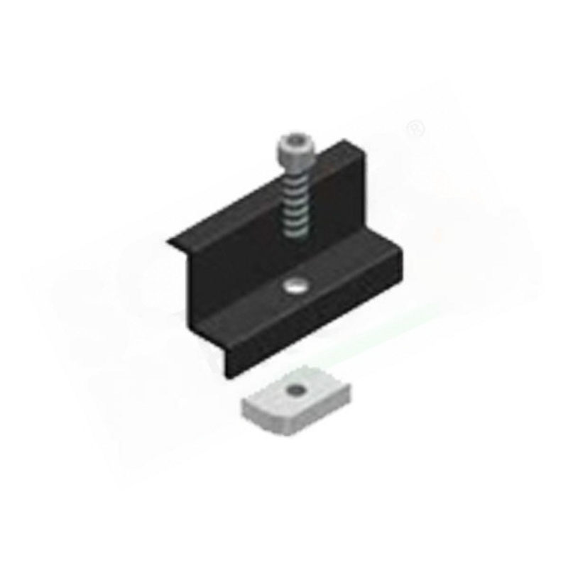 10 X ENDKLEMME MIT EXZENTRISCHEM BLOCK UND 35-MM-SCHRAUBE (SCHWARZ)