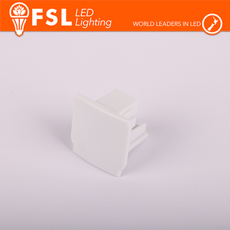 FSL-Endkappe für Dreiphasenschiene – Farbe WEISS