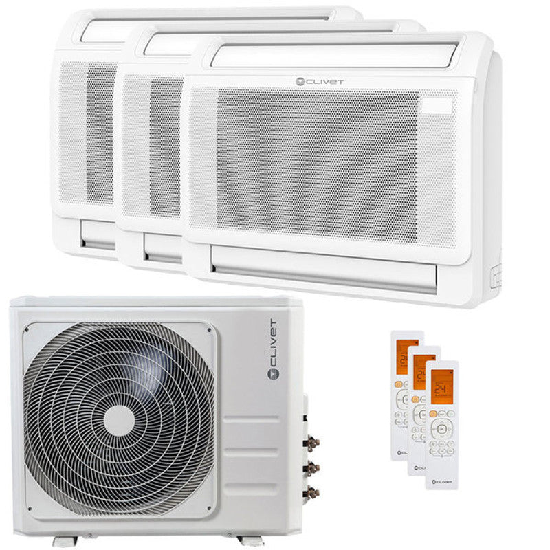Clivet CONSOLE 3 Test-Split-Klimaanlage 9000+12000+18000 BTU Inverter A+ uni