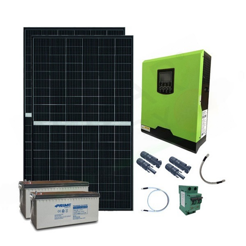 Solar-Kit OFFNETES PHOTOVOLTAIK-KIT 820 W 24 V MIT 400 AH AGM-BATTERIEN