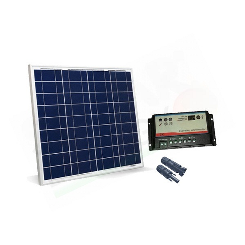Solar-Kit 50-W-12-V-CAMPER-SOLAR-KIT – 50-W-MODUL UND 10-A-DUAL-BATTERIEREGLER