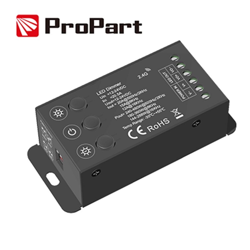 Dimmer RF-Dimmer 1CH*20A 12-24VDC mit 3 Tasten