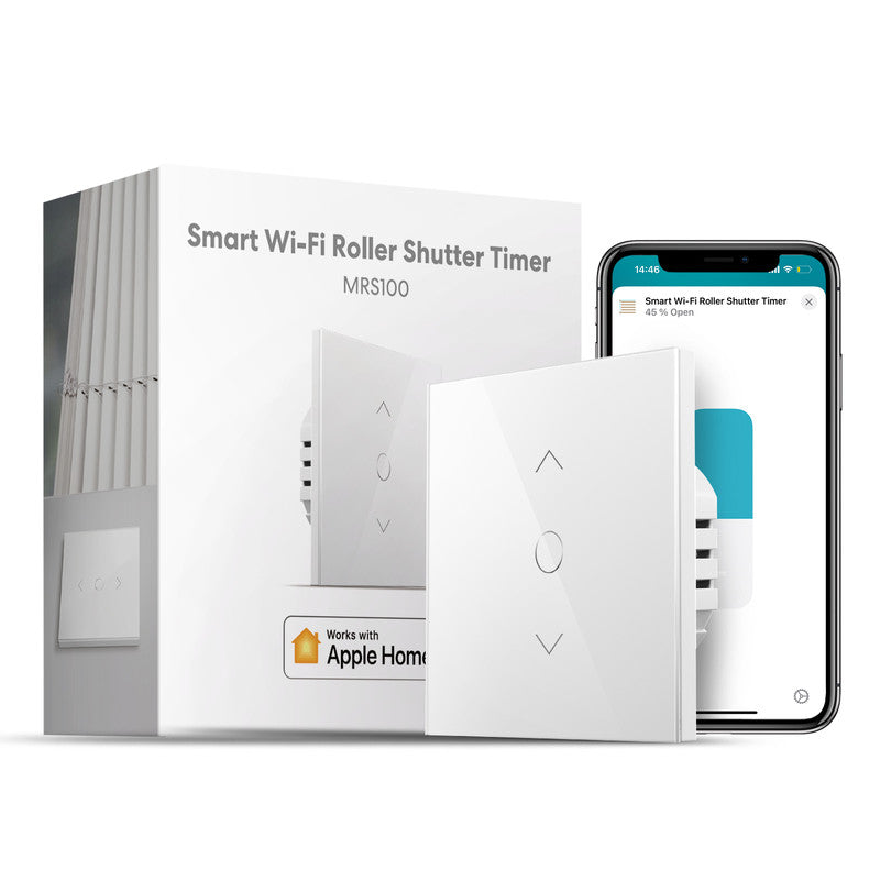Sma Meross Smart Wi-Fi Wandtaster für Rollläden – 220 V – Apple HomeKit