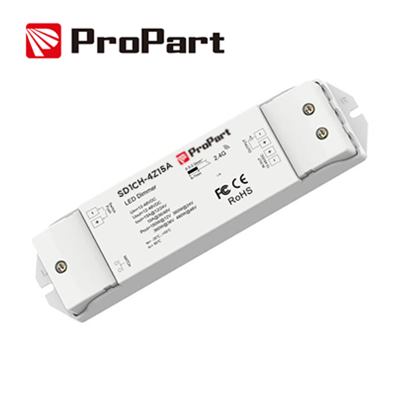 Ricevitore DIM-Empfänger + Taste 12/24V, 1CH*10A/15A 12-48VDC RF2.4G