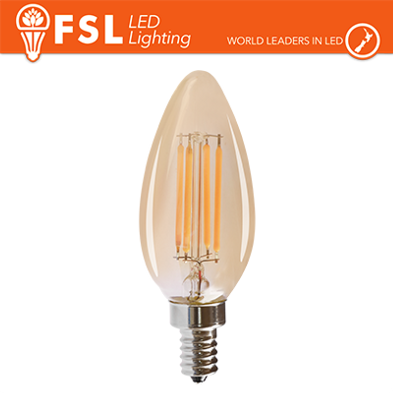 Beleuchtung Olivgrüne Lampe mit bernsteinfarbenem Glühfaden – 4 W 2200 K E14 330 lm