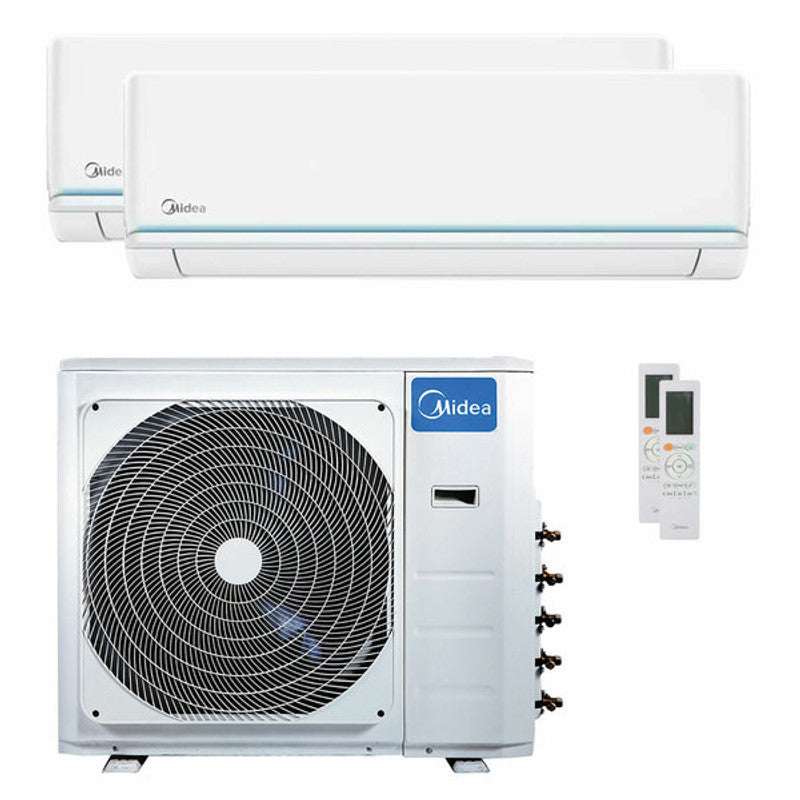 Midea Evolution Dual-Split-Klimaanlage 18000+18000 BTU Inverter Eine externe Einheit