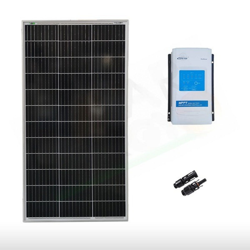 Solar-Kit 100-W-12-V-CAMPER-SOLAR-KIT – 100-W-PHOTOVOLTAIKMODUL UND 10-A-MPPT-REGLER