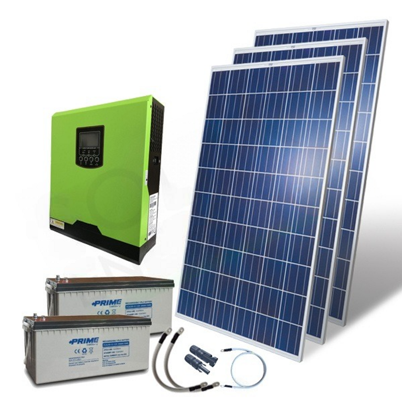 Solar-Kit OFFNETES PHOTOVOLTAIK-KIT 1,4 KW 24 V MIT 800 AH AGM-BATTERIEN