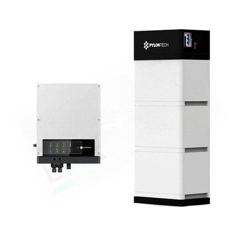 GOODWE PYLONTECH SPEICHERKIT – GW3048-EM 3 KW INVERTER UND FORCE-L2 10 K BATTERIE