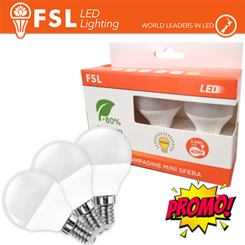 Beleuchtung Mini-Sfera-E14-Lampe: PROMO 3PACK - 6W 4000K