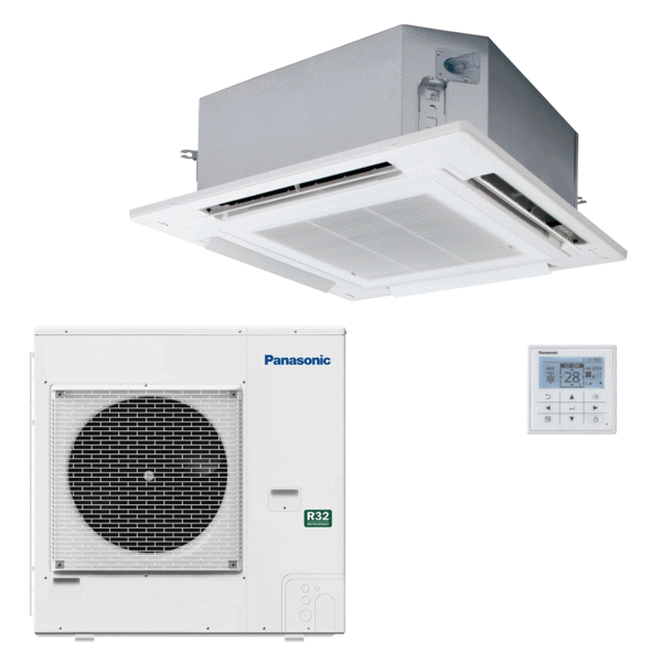 Panasonic PACi NX Standard 4-Wege-Kassettenklimagerät 34000 BTU R32 Inverter