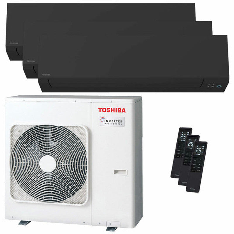 Toshiba SHORAI Edge Black Test-Split-Klimaanlage 9000+12000+12000 BTU invertiert