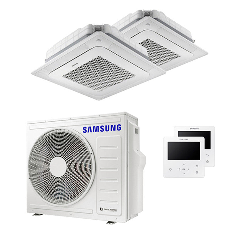Samsung Cassetta Windfree 4-Wege-Dual-Split-Klimaanlage 12000+18000 BTU invertiert