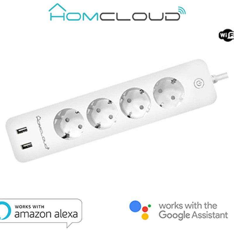 Multipresa WLAN-Steckdosenleiste 16A 4 Schuko+2USB Steuerenergie sp. schuk